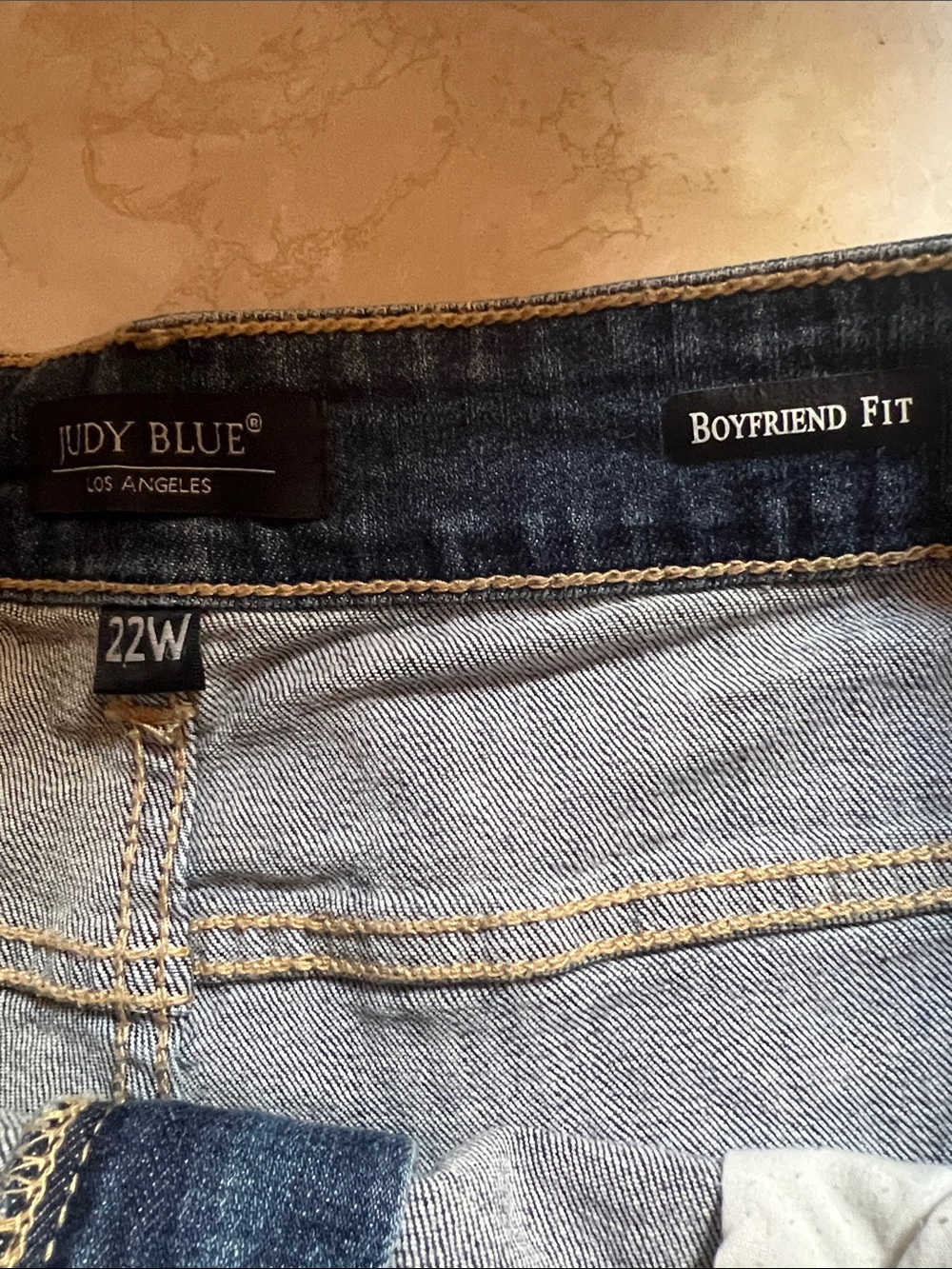 Judy Blue Dark Blue Distressed Skinny Jeans - Picture 4 of 6